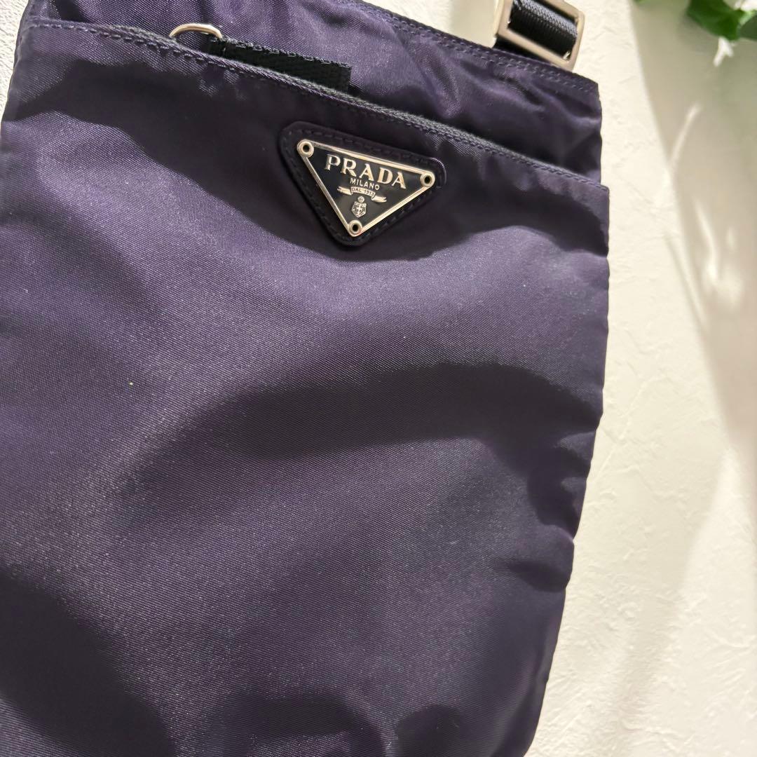 M*S様 PRADA プラダ ショルダーバッグ サコッシュ ナイロン　パープル
