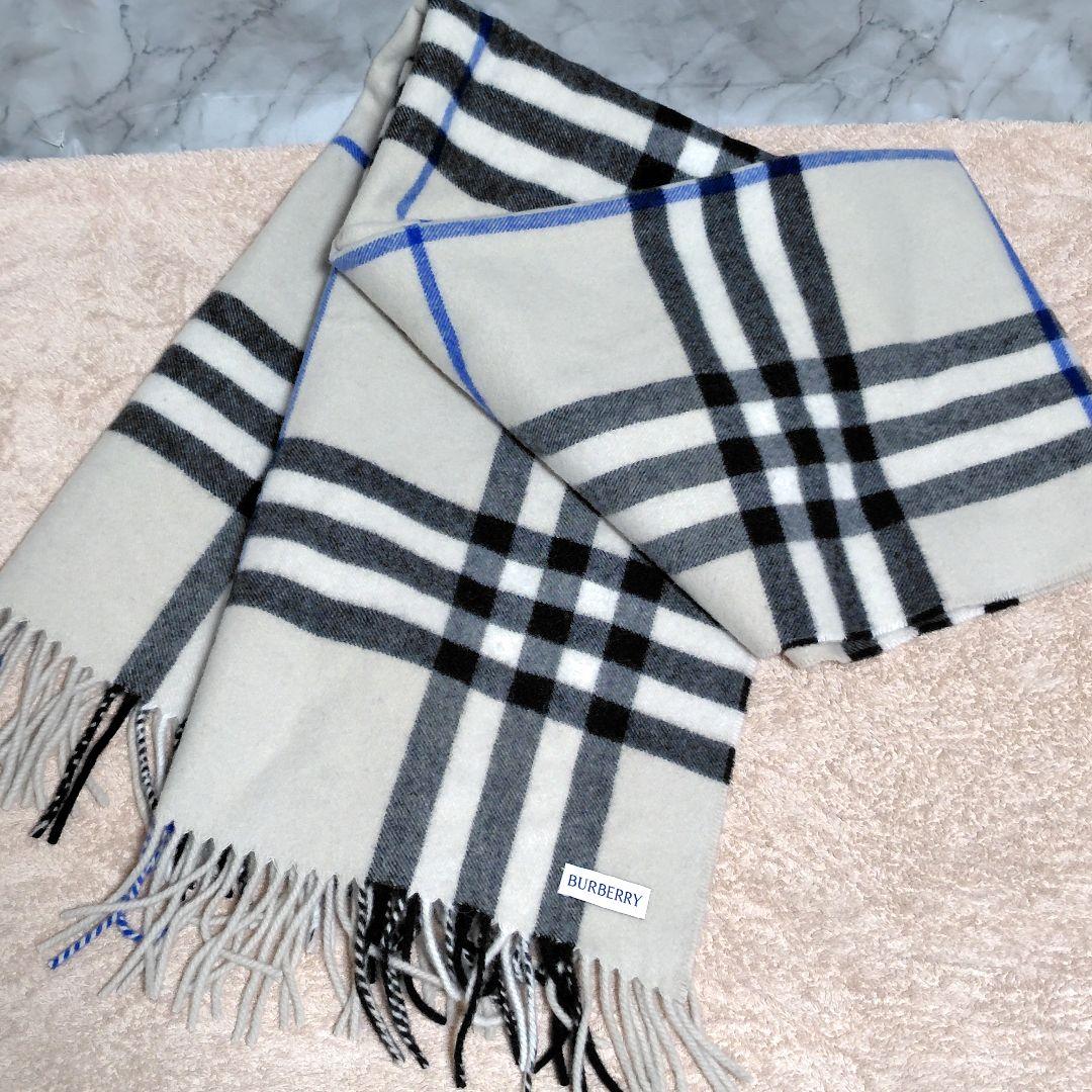 BURBERRY バーバリー マフラー　カシミヤ100% ビッグノバチェック