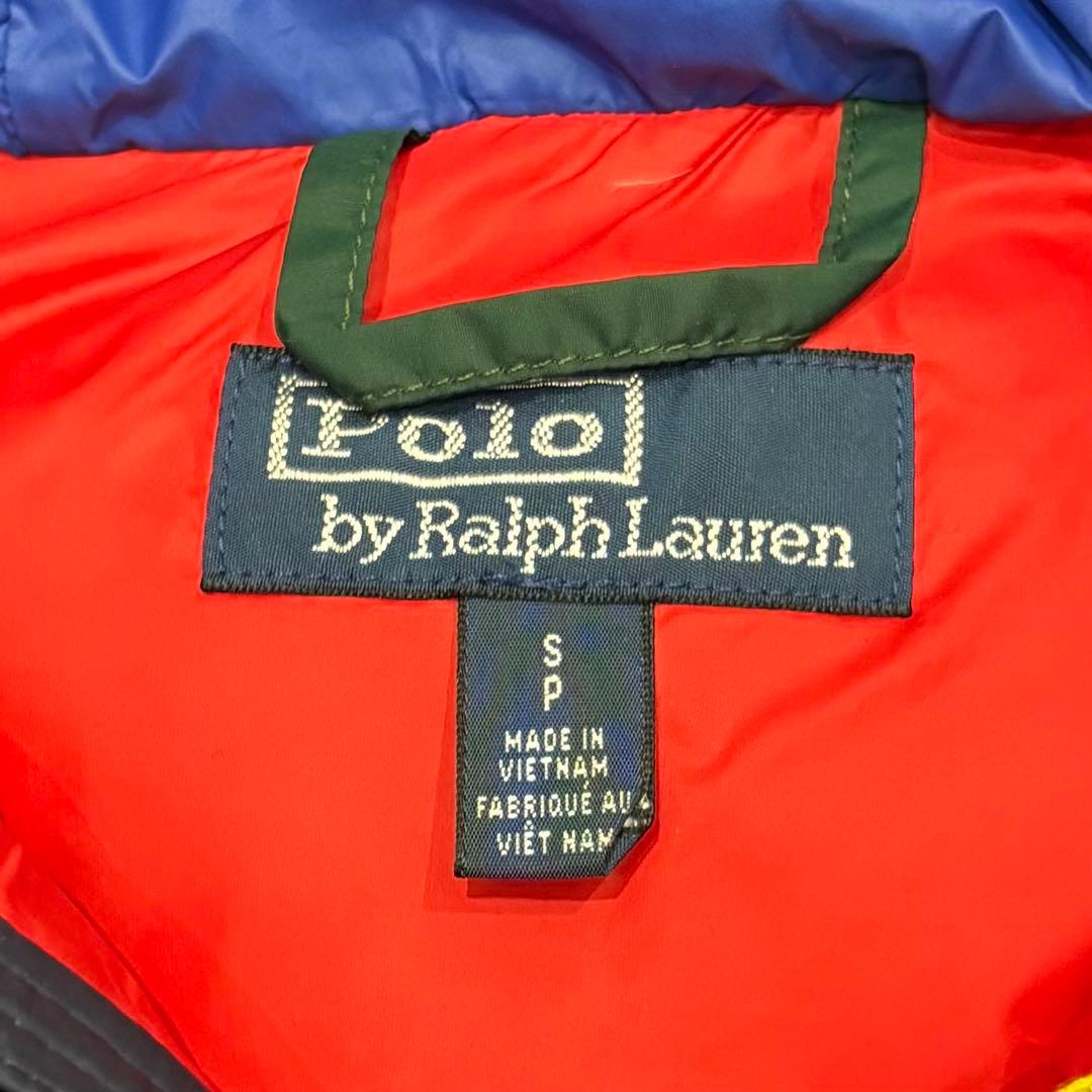 美品 ポロ ラルフローレン GLACIER COLORBLOCK ダウン ベスト