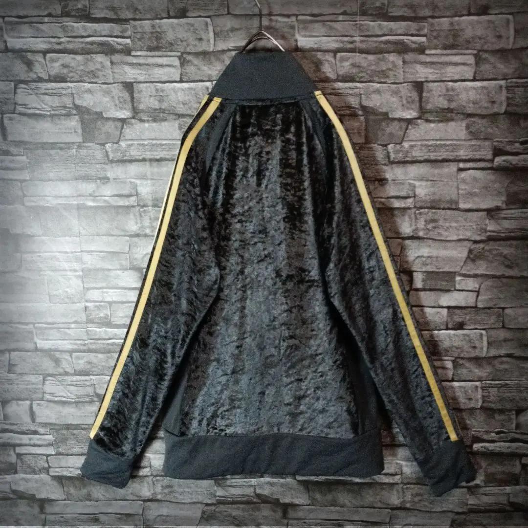 00ｓ☆アディダスベロアジャージ 刺繍ロゴ ハイネック ゴージャス 万国旗タグ