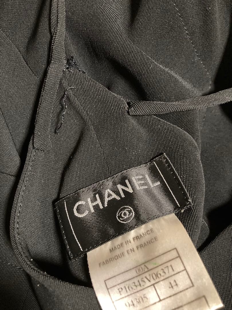 シャネル ワンピース 44 ブラック CHANEL キャミ