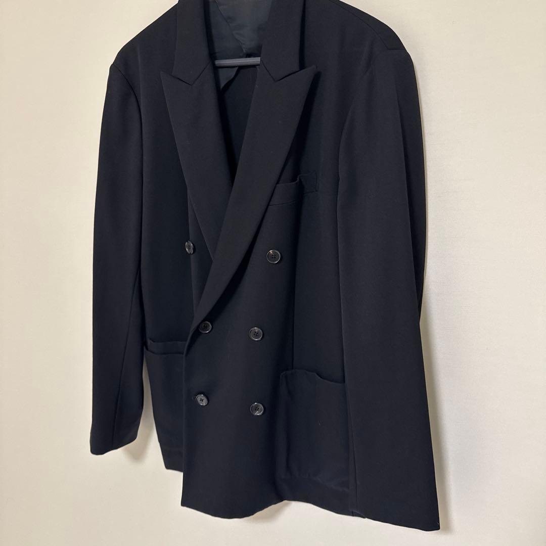 【美品】CABaN ライトウールギャバジン ダブルブレストジャケット