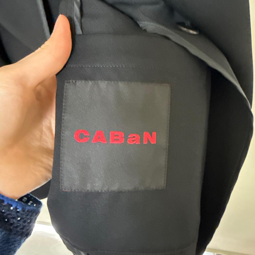 【美品】CABaN ライトウールギャバジン ダブルブレストジャケット