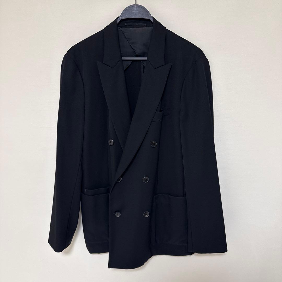 【美品】CABaN ライトウールギャバジン ダブルブレストジャケット