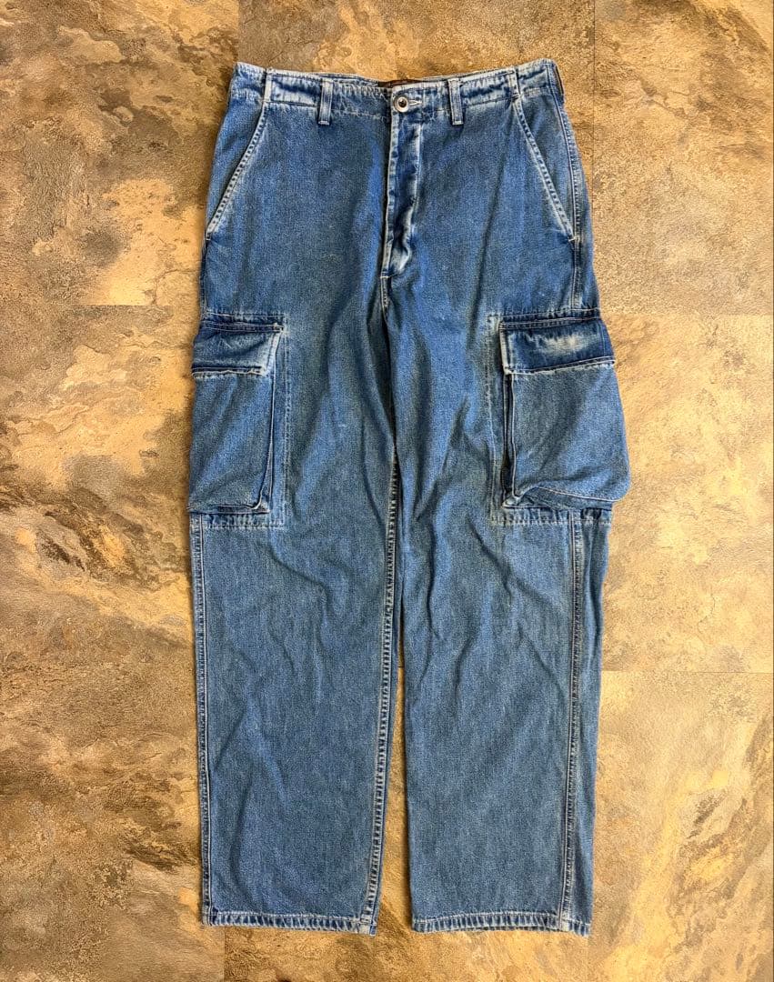 90s RRL DoubleRL 三つ星タグ デニムカーゴパンツ W32