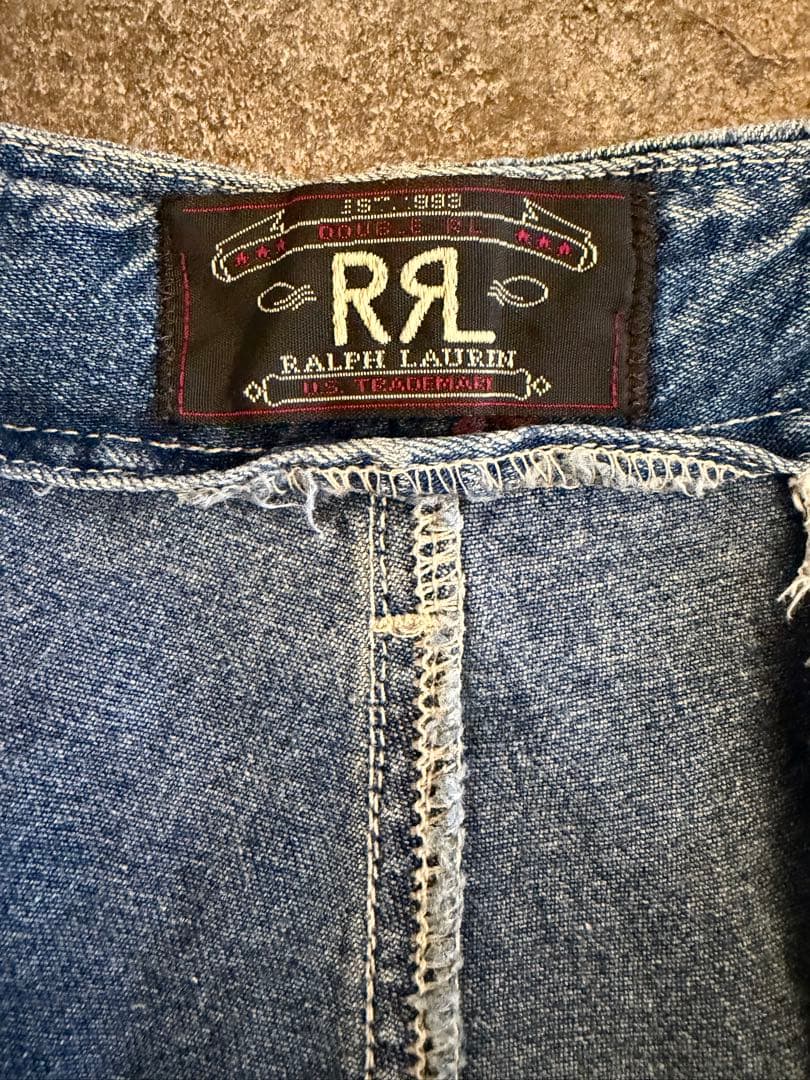 90s RRL DoubleRL 三つ星タグ デニムカーゴパンツ W32