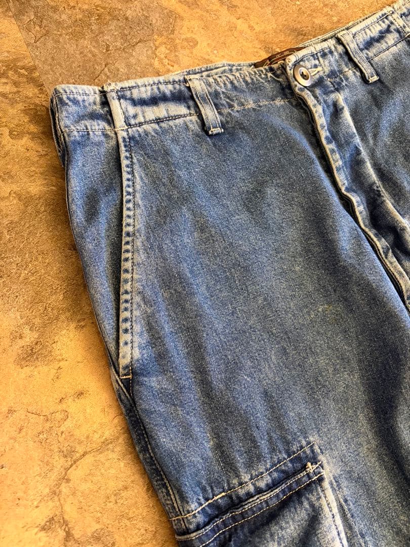 90s RRL DoubleRL 三つ星タグ デニムカーゴパンツ W32