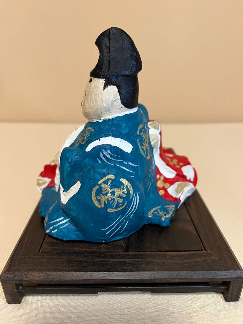 六原張子　肩寄雛　ひな人形　岩手花巻市　木製台付　希少　カップル雛　逸品　お雛様