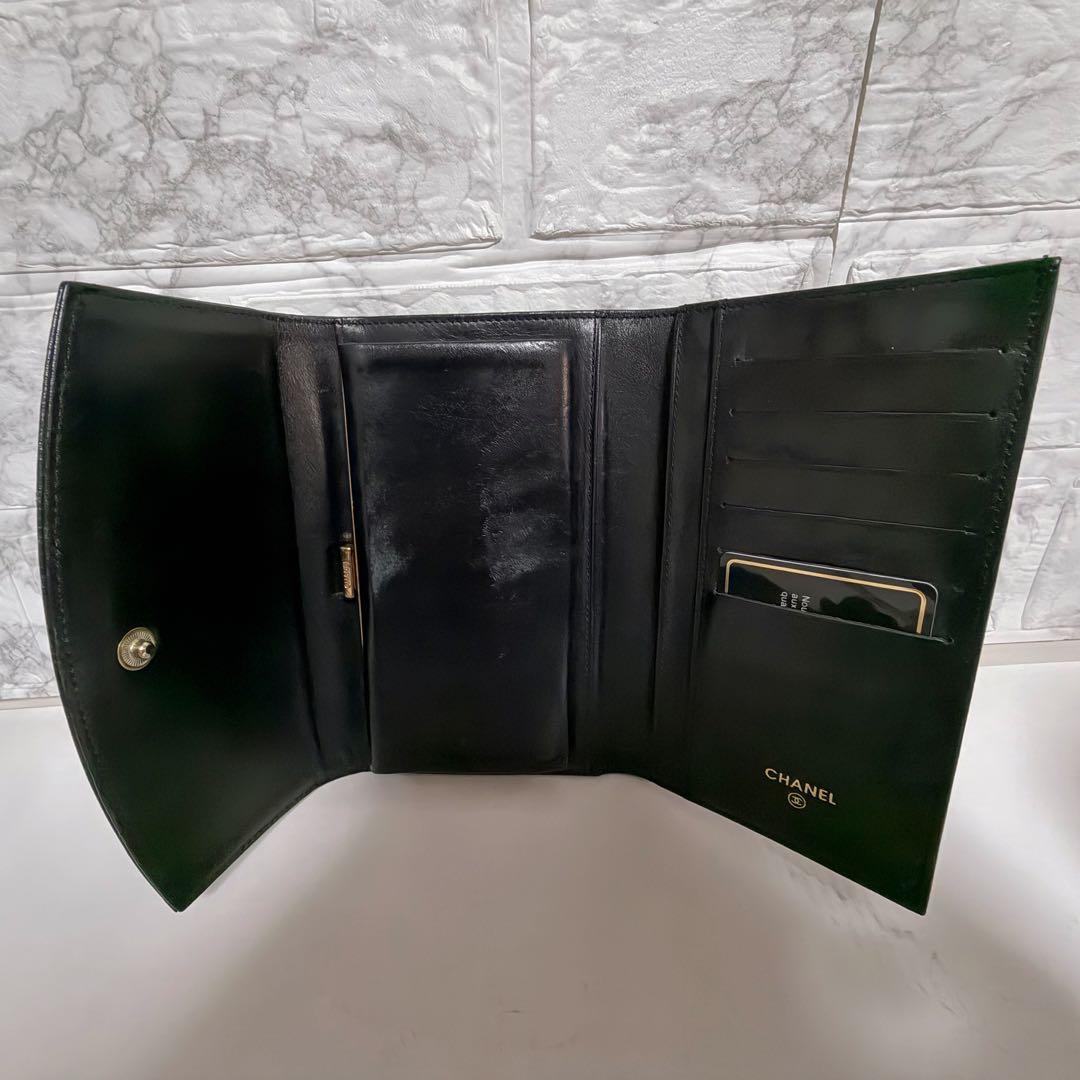 【CHANEL 】シャネル 長財布 キャビアスキン ココマーク ブラック