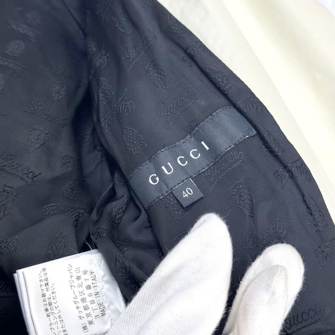 グッチ トムフォード期 ナイロン トレンチコート ヘップバーン型 レザーベルト