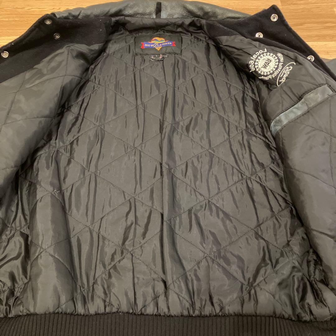 90s ヴィンテージ USA製 【Ford 】 本革レザー ウール スタジャン