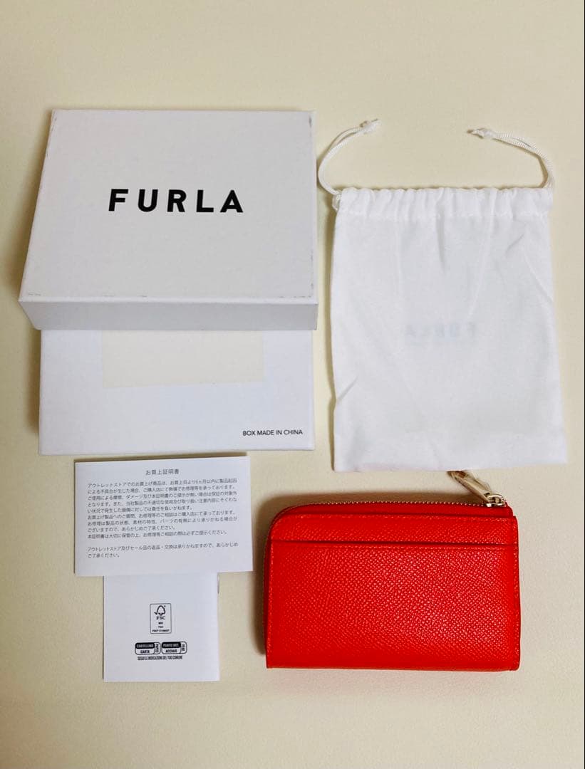 新品 FURLA キーケース オレンジ フルラ