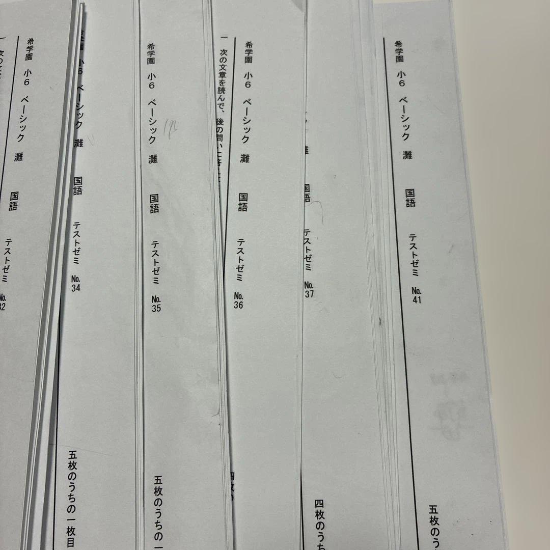 希学園　小6 ￼ベーシック灘　￼テストゼミ一式