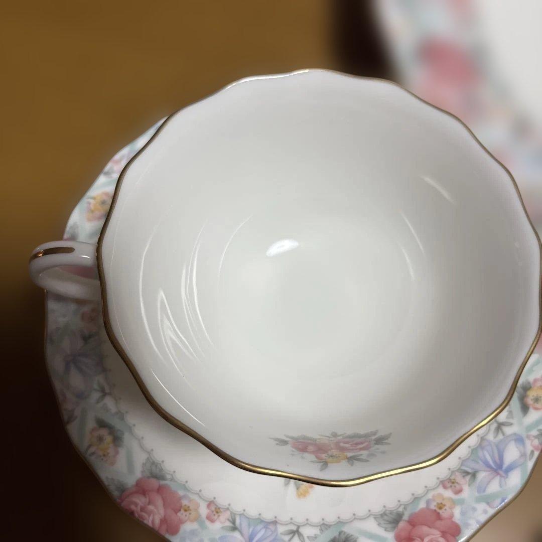 新品★ノリタケ ウエディングモール カップ&ソーサー5客&大皿1枚 廃盤品