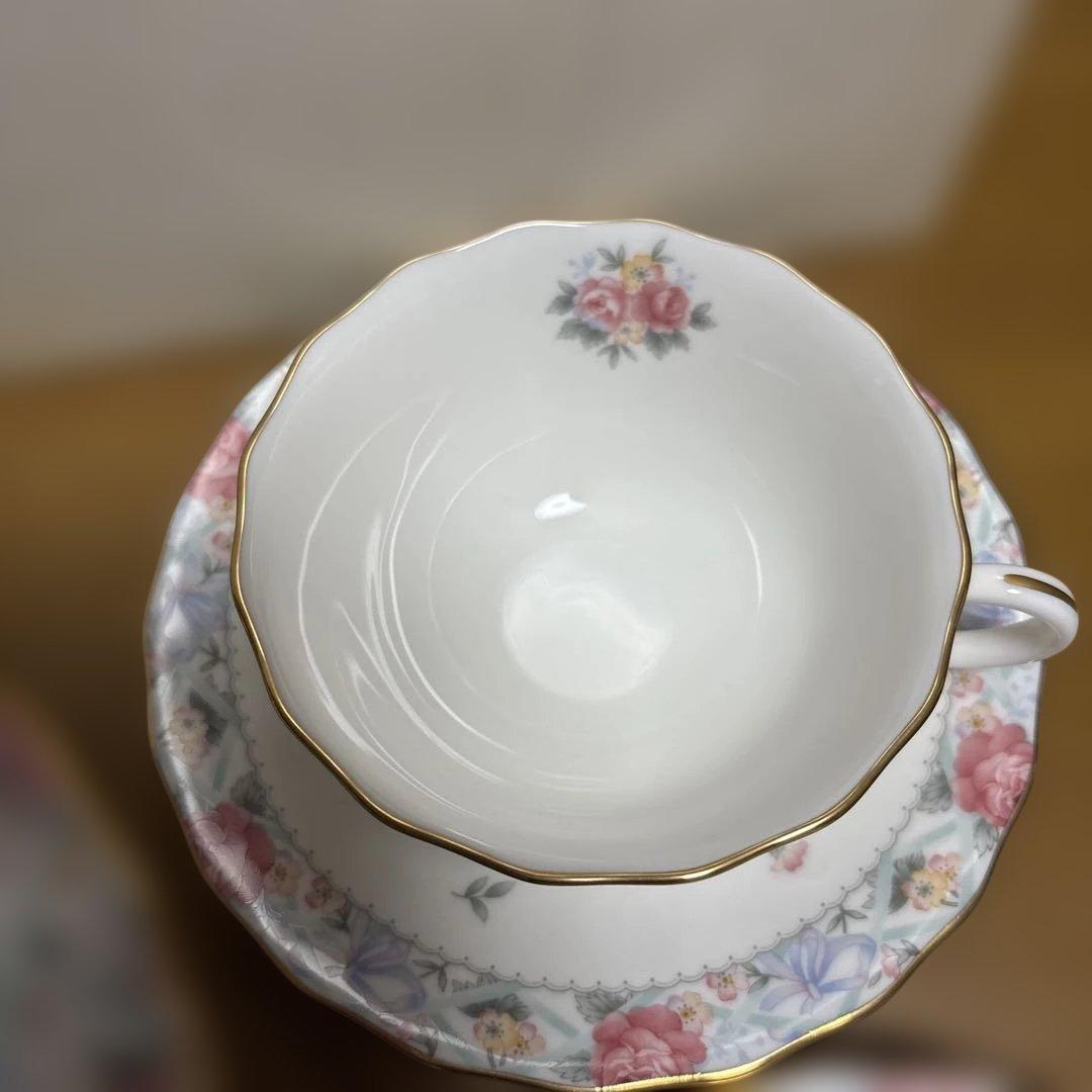 新品★ノリタケ ウエディングモール カップ&ソーサー5客&大皿1枚 廃盤品