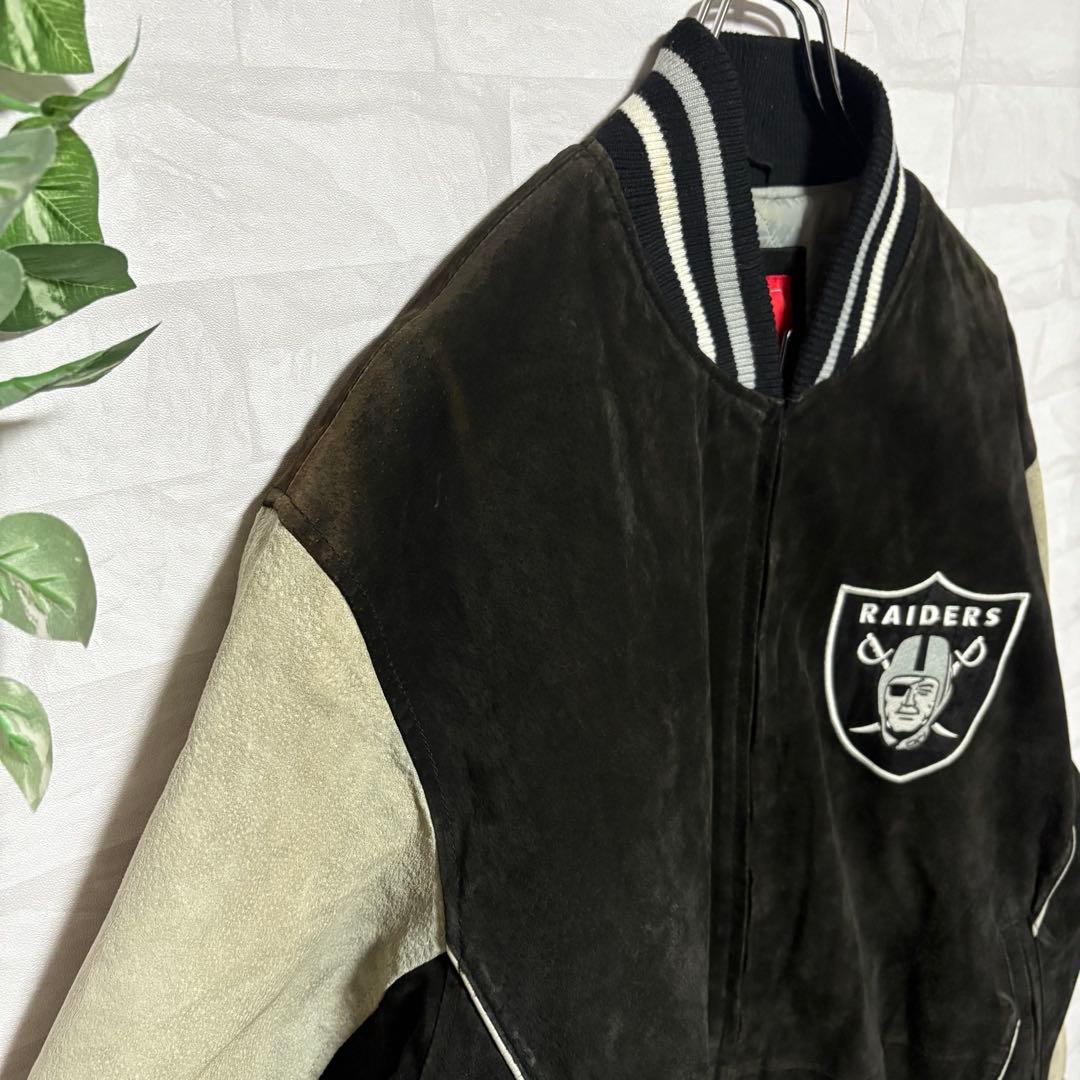 NFL RAIDERS スウェードレザージャケット L レイダース