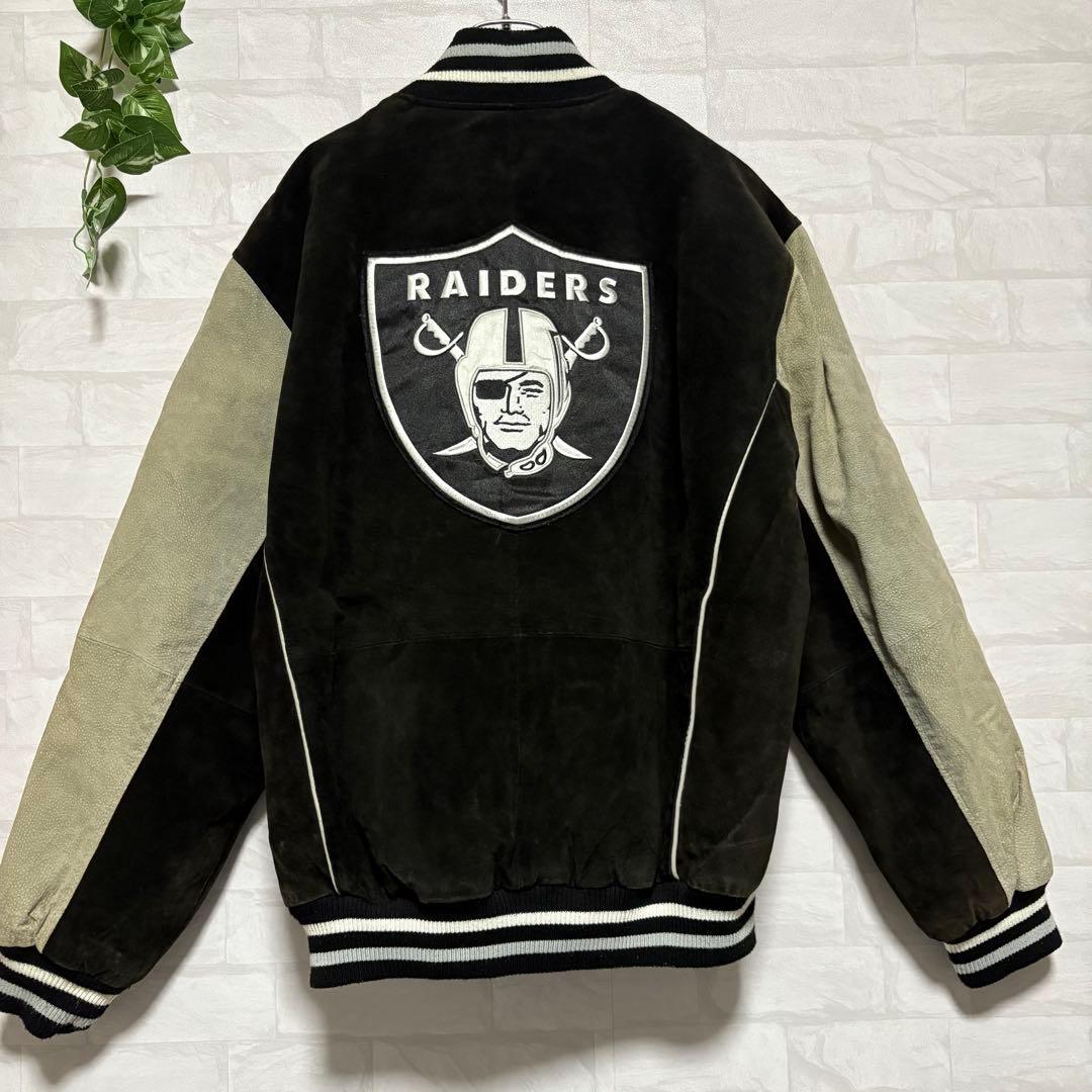NFL RAIDERS スウェードレザージャケット L レイダース