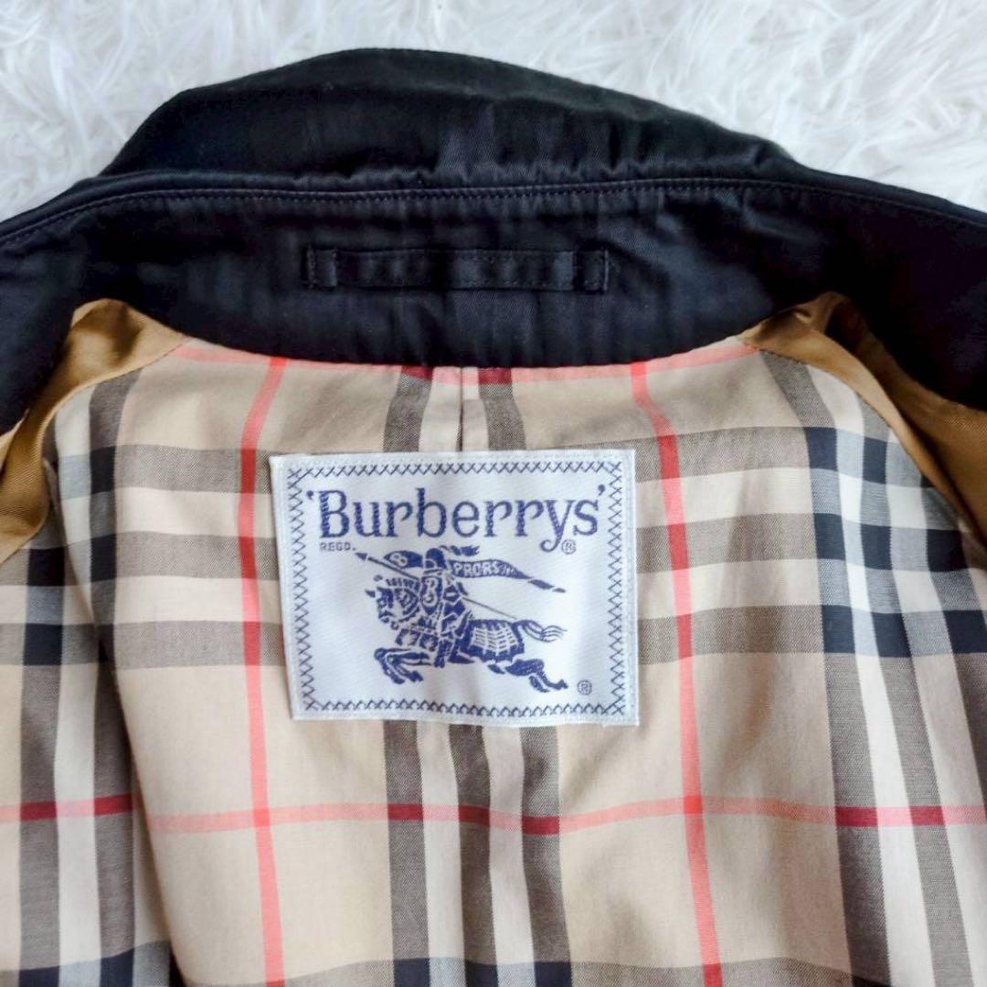 バーバリーズ トレンチコート ノバチェック マキシ丈 ベルト付 黒