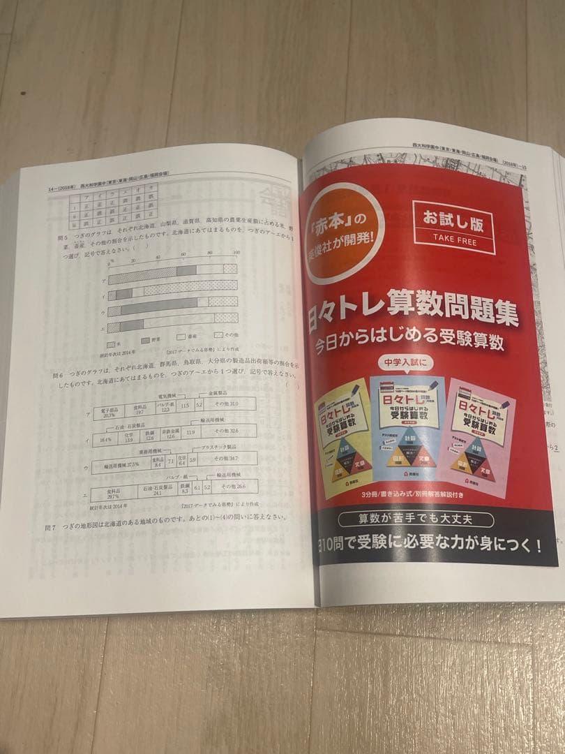 難関中学シリーズ 過去問題8冊セット　灘　東大寺　西大和　海陽