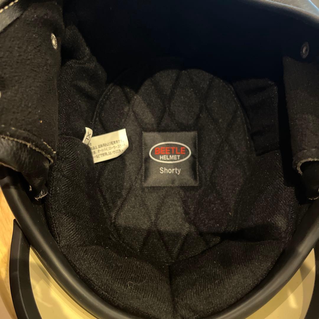 オーシャンビートル　ショーティーホワイト 半帽ヘルメット 調整可能ストラップ