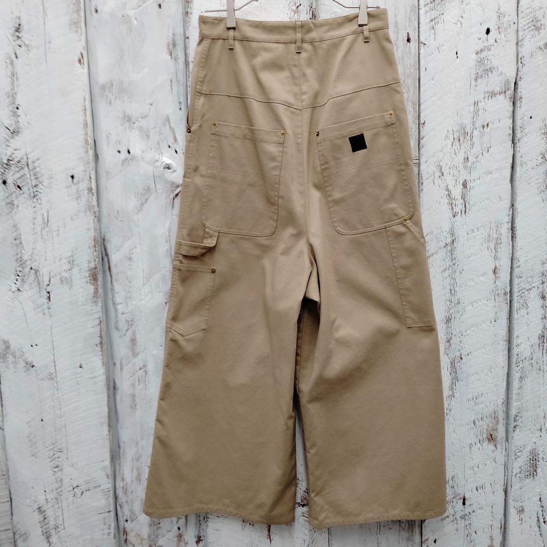 VETEMENTS ワイドペインターパンツM　ワーク　ベージュ　ダブルニー