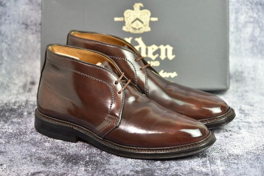 オールデン　コードバン　#1339　チャッカブーツ　7D　バーガンディ　ツリー付