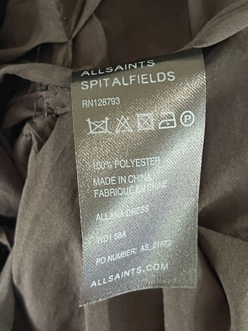 ALLSAINTS SPITALFIELDS アシンメトリック ドレスワンピース