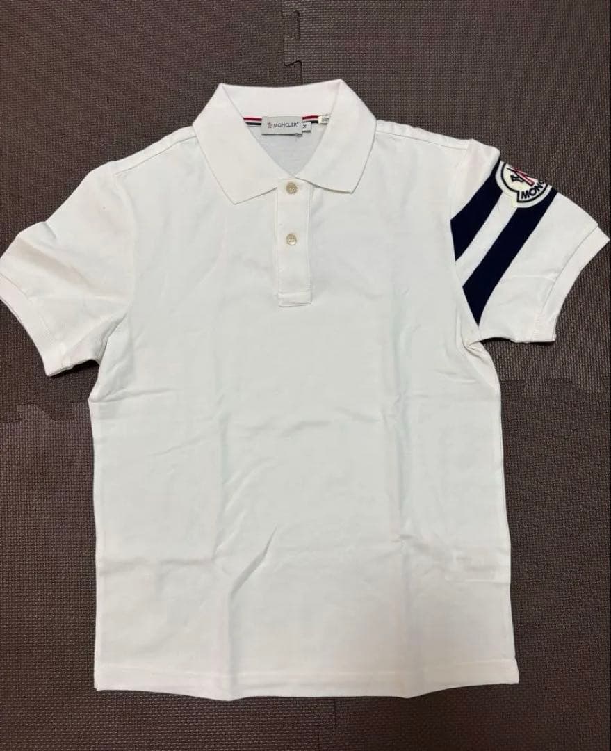 MONCLER メンズ　ホワイト ポロシャツ
