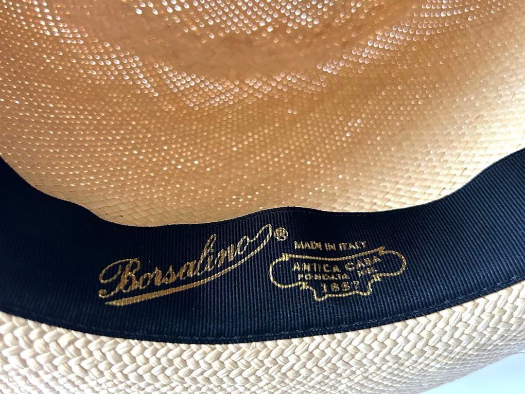 ☆jugon☆美品☆ボルサリーノ☆素敵な大人パナマハット Mサイズ