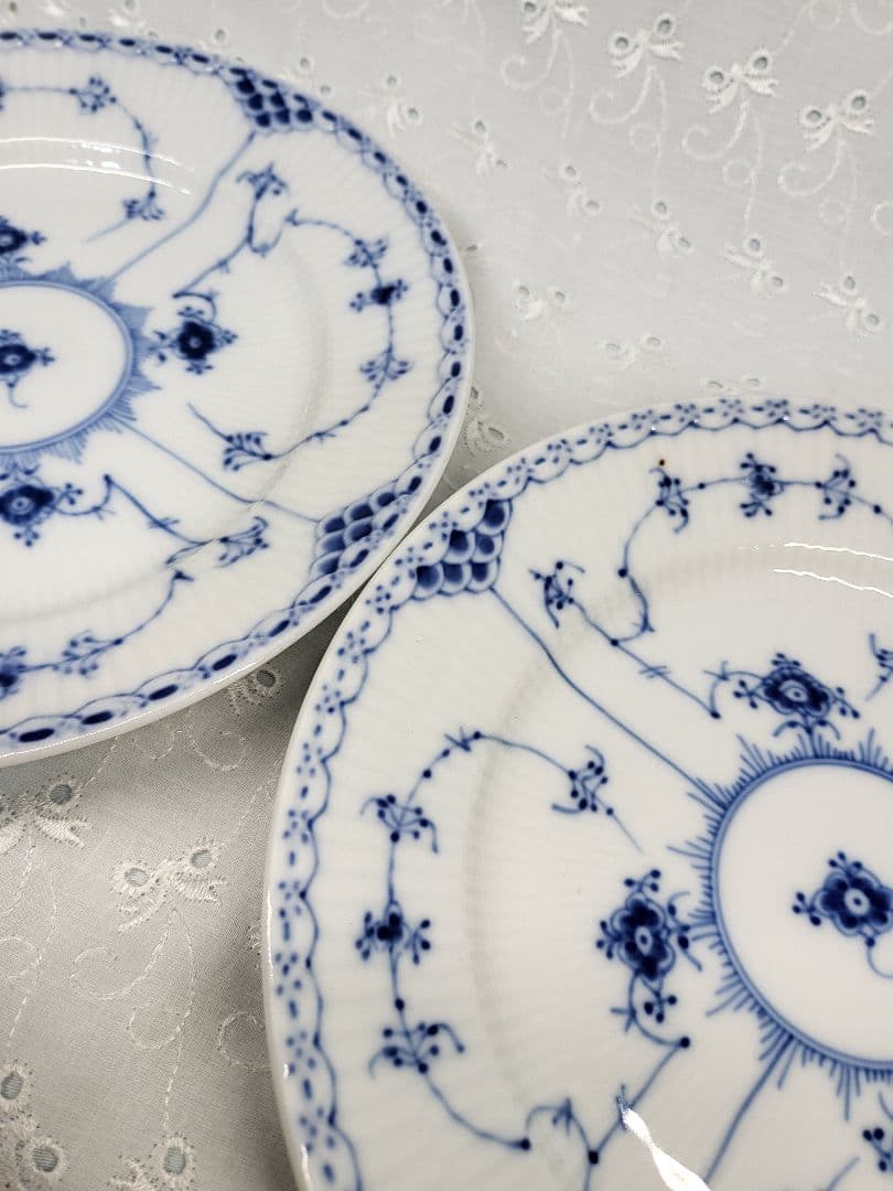 2枚✨ロイヤルコペンハーゲン ブルーフルテッド ハーフレース プレート 19 皿