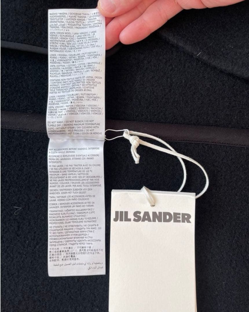 s*7様 ★23AW Jil Sander ブラック ダブルブレスト ウールコー