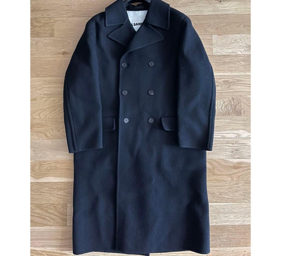 s*7様 ★23AW Jil Sander ブラック ダブルブレスト ウールコー