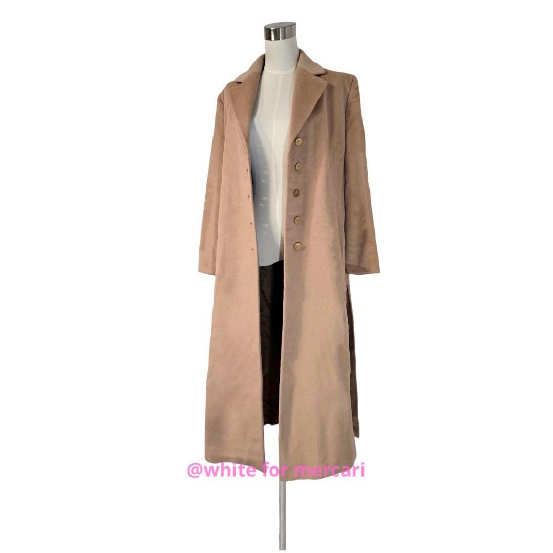 イタリア製 定価15万 カシミアアンゴラ混しなやかロングウールコート