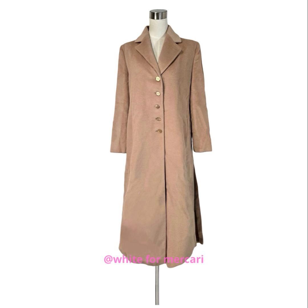 イタリア製 定価15万 カシミアアンゴラ混しなやかロングウールコート