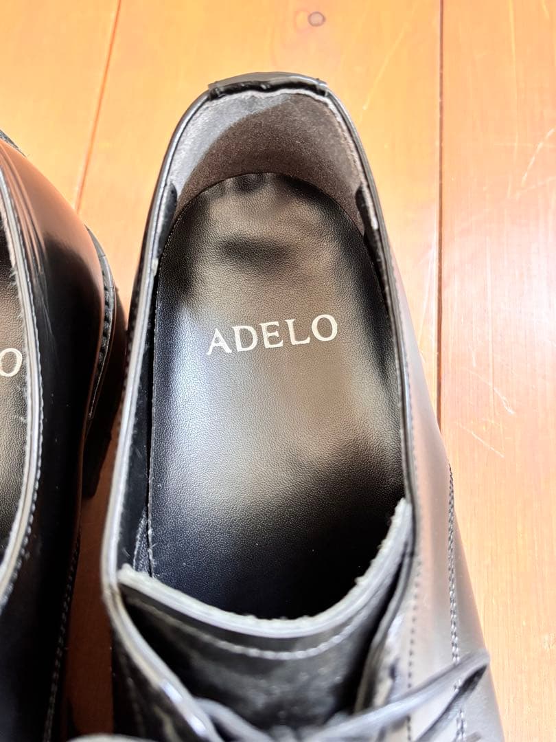 ADELO アデロ シークレットシューズ ラウンドトゥ 25.0 本革 革靴