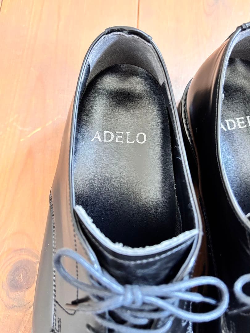 ADELO アデロ シークレットシューズ ラウンドトゥ 25.0 本革 革靴