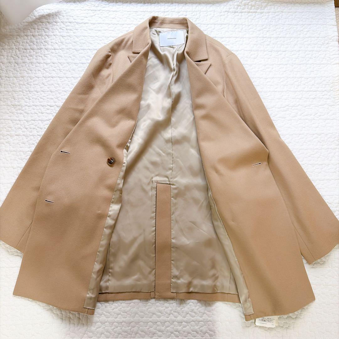 タグ付⚑ フレームワーク　ダブルブレストジャケット カシミヤ　金ボタン　ベージュ