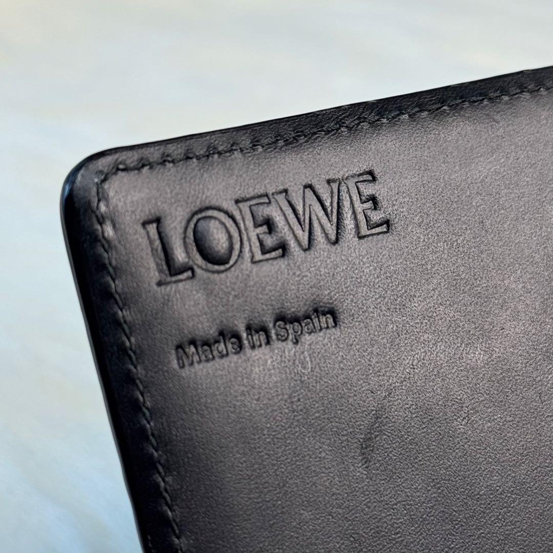 LOEWE ロエベ リピート アナグラム ミディアムウォレット ブラック