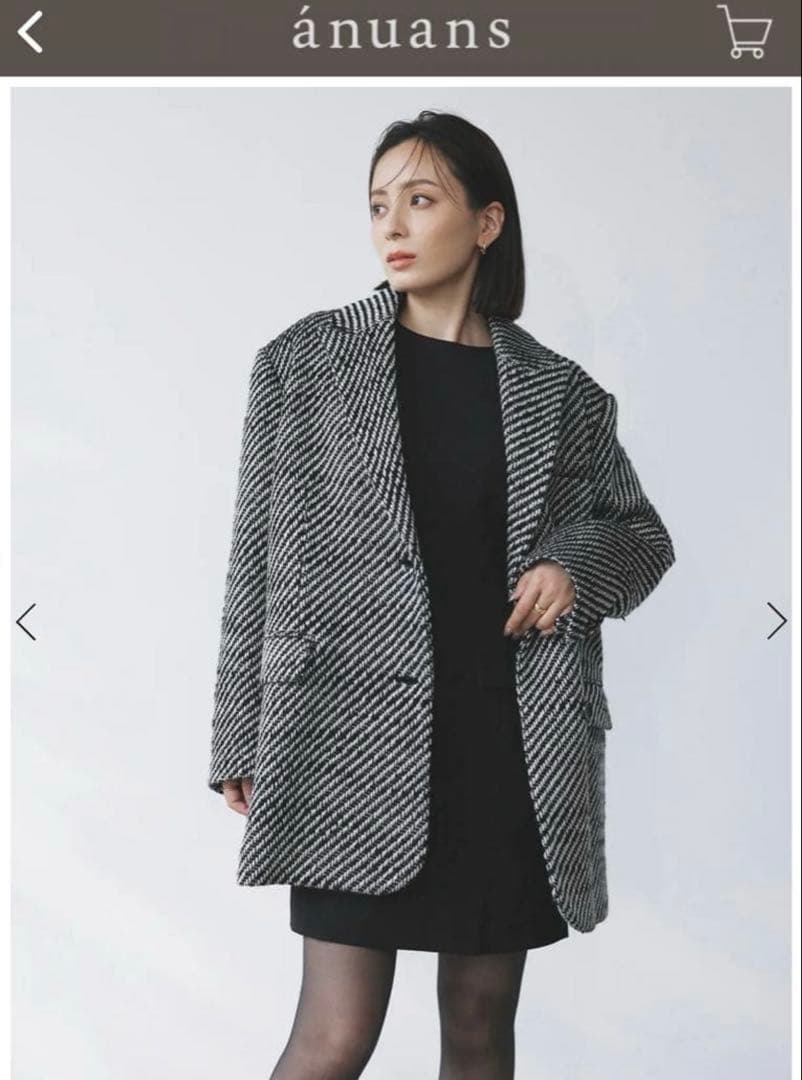 【Kiki様】anuans ツイードウールジャケット コート