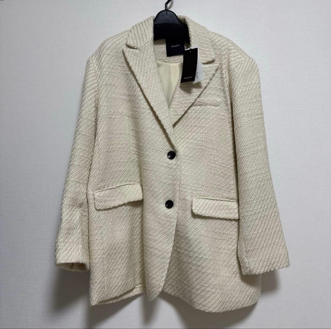 【Kiki様】anuans ツイードウールジャケット コート