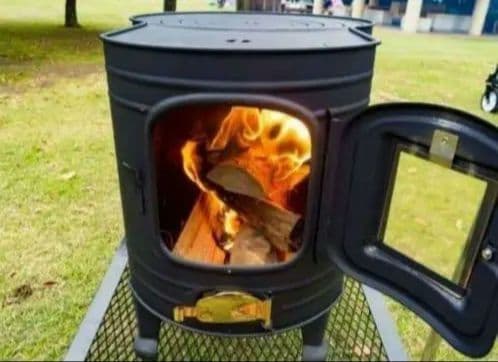 ★薪ストーブ 時計型 新品未使用 ★冬キャンプ冬BBQや災害時に