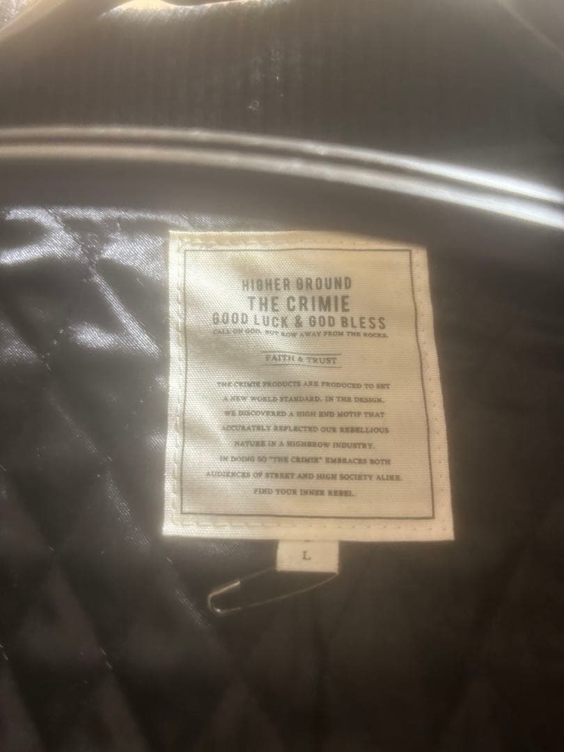 【超美品】The Crimmie スタジャン 黒 ウール・レザー