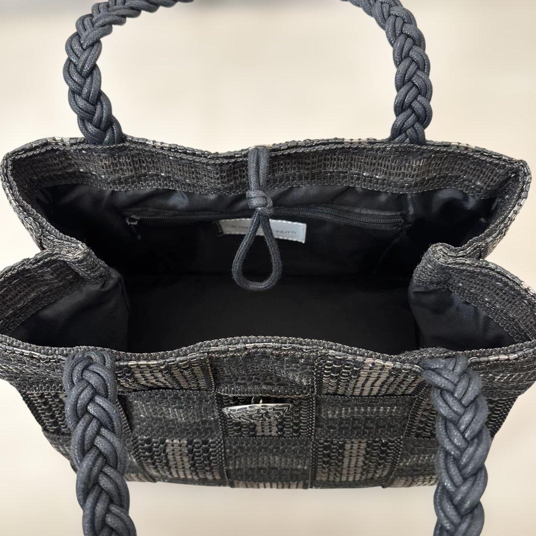 ALMA TONUTTI かごバッグ　三つ編みハンドル ブリザード メッゾ