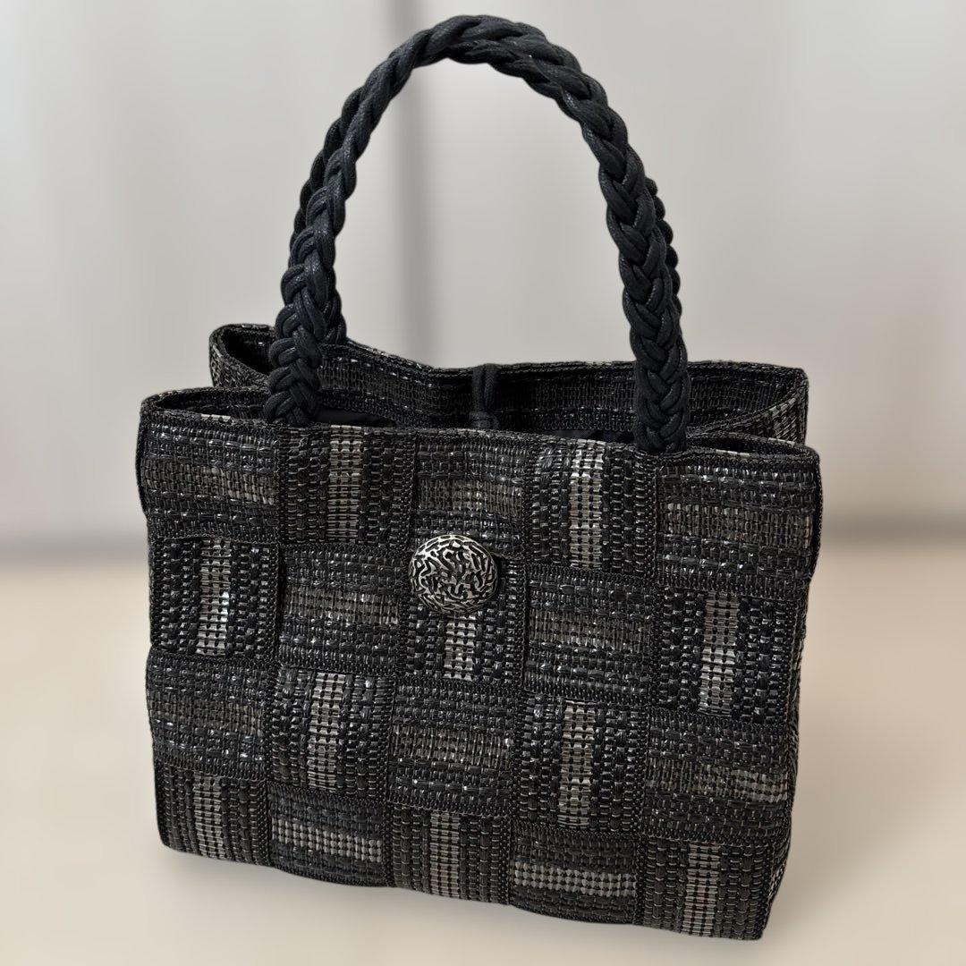 ALMA TONUTTI かごバッグ　三つ編みハンドル ブリザード メッゾ