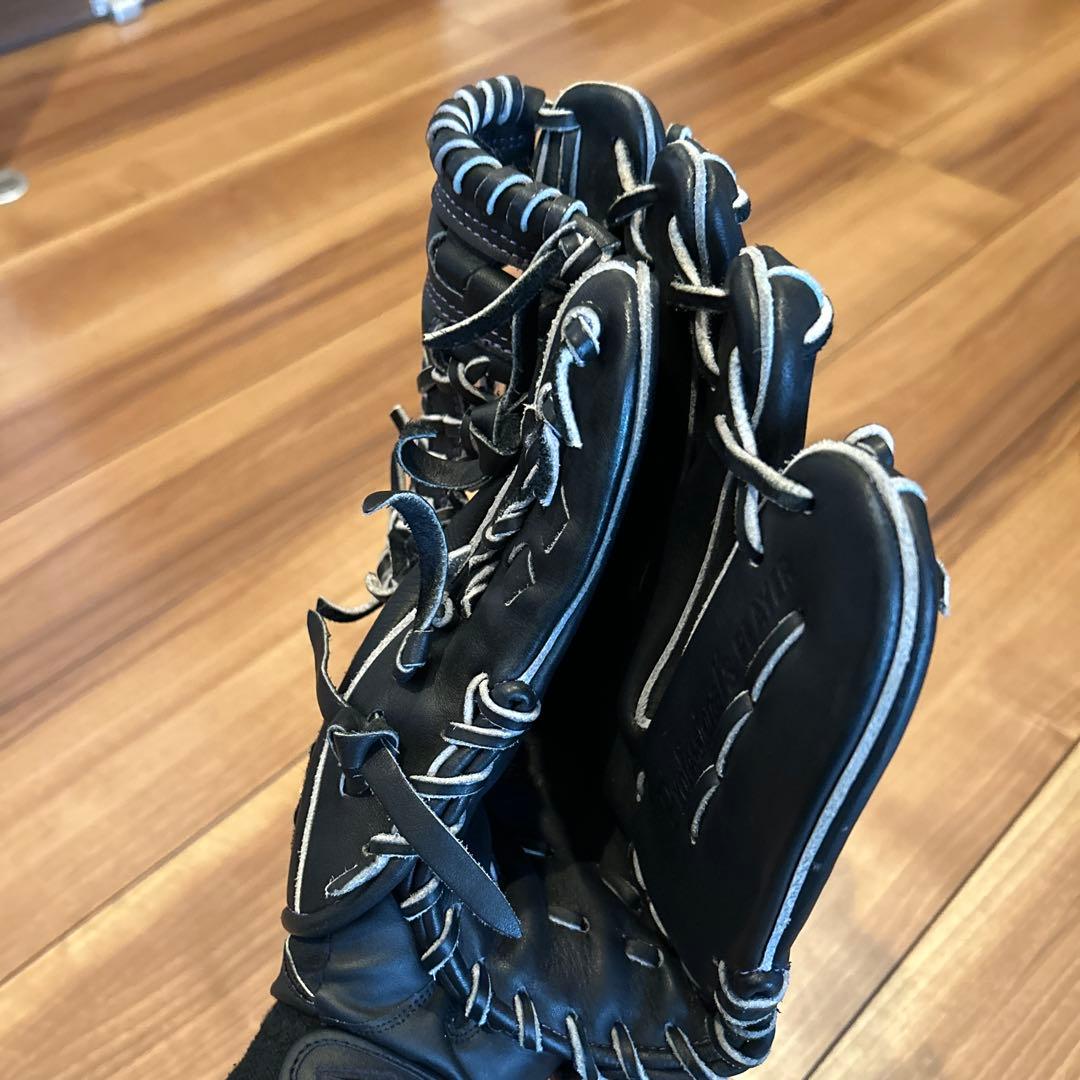 HG 黒 軟式野球グローブ　心極　内野用