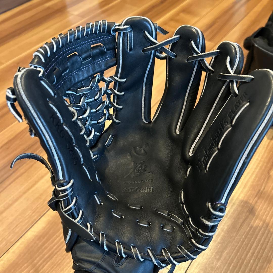 HG 黒 軟式野球グローブ　心極　内野用