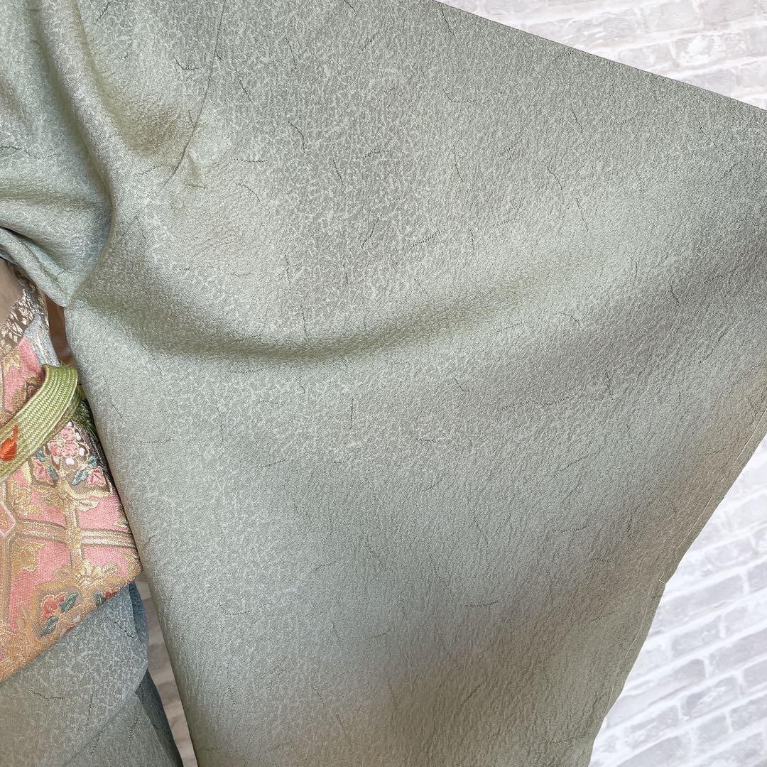 色無地　フルセット　小紋　躾糸付き　地紋　シンプル　礼装　カジュアル　着物　P4