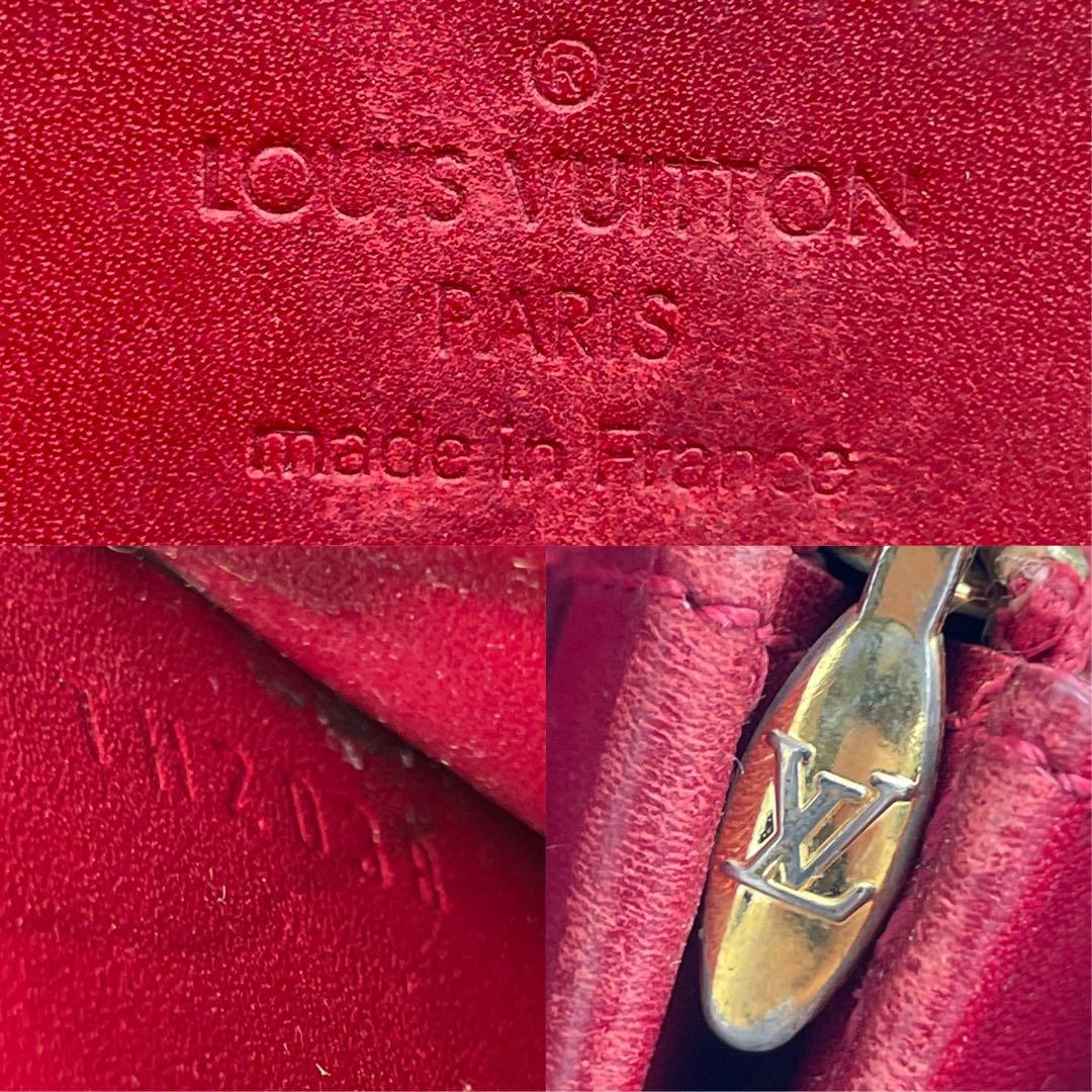 【微美品】LOUIS VUITTON ルイヴィトン　長財布　ヴェルニ　赤　レザー