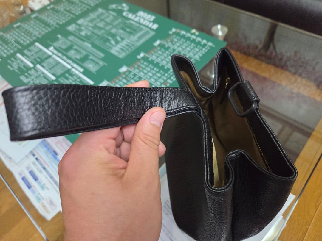 ハッシュタグ巾着レザーバック