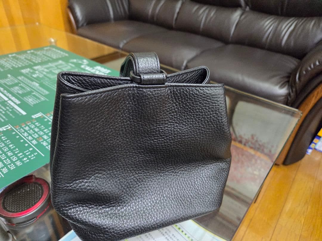 ハッシュタグ巾着レザーバック